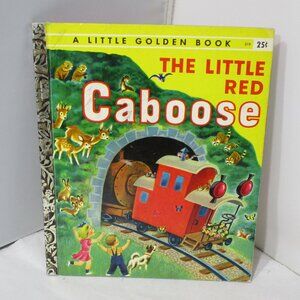 Vintage 1953 Childrens Little Golden Book Story The Little Red Caboose